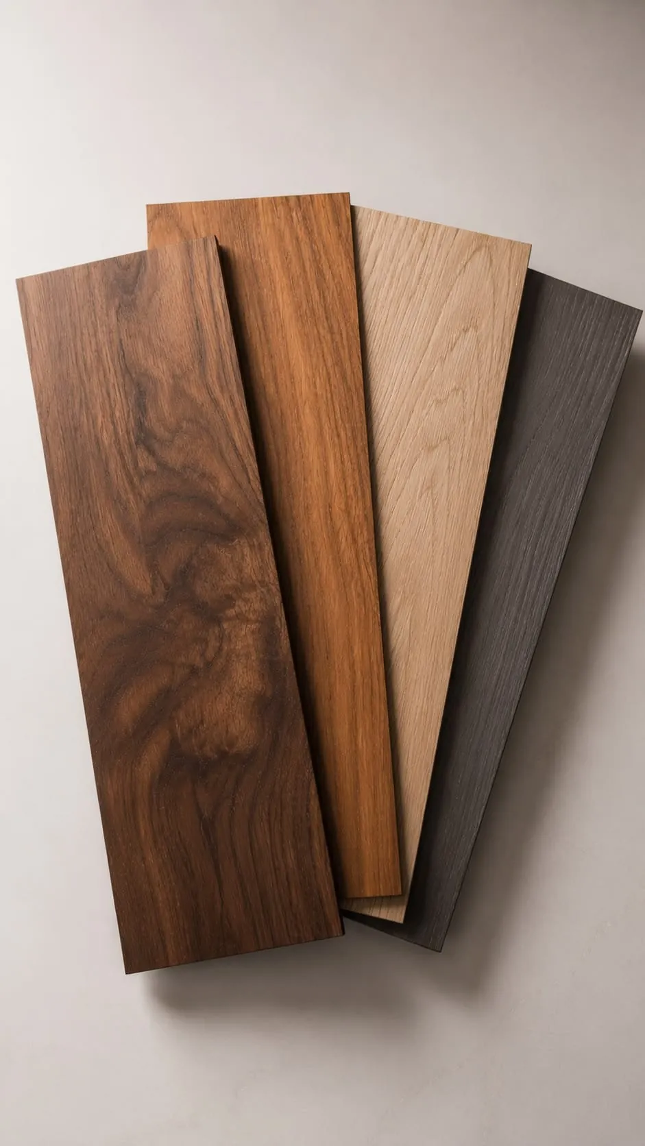 Stacked plywood sheets in various grades and thicknesses